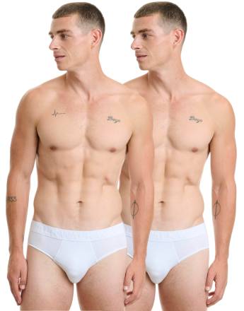 Walk Ανδρικό Βαμβακερό σλιπ με ανάγλυφο λάστιχο (2 τμχ.) W1769-1