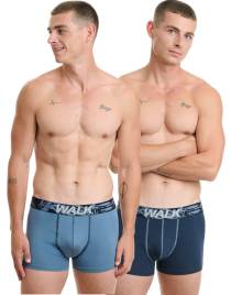 Walk Ανδρικό Βαμβακερό μπόξερ (2 τμχ.) Μπλε σκούρο - Ραφ W1762-4_0307