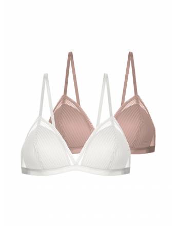 DORINA LAMINA-2ΤΕΜ ΓΥΜΝΑΙΚΕΙΑ BRALETTE FULL CUP | ΕΛΑΦΡΑ ΕΝΙΣΧΥΣΗ | WIRELESS FXBR0048LA077-2X0465 IVOIRE/PINK