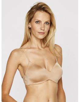 DKNY LITEWEAR Σουτιέν Cup D χωρίς μπανέλα με ενίσχυση και στήριξη DK4047 Μπεζ