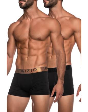 NIZIO ΑΝΔΡΙΚΟ BOXER ΜΕ ΕΞΩΤΕΡΙΚΟ ΜΕΤΑΛΙΖΕ ΛΑΣΤΙΧΟ 2 PACK ΜΠΡΟΝΖΕ/ΜΑΥΡΟ/ΜΑΥΡΟ 44000-14