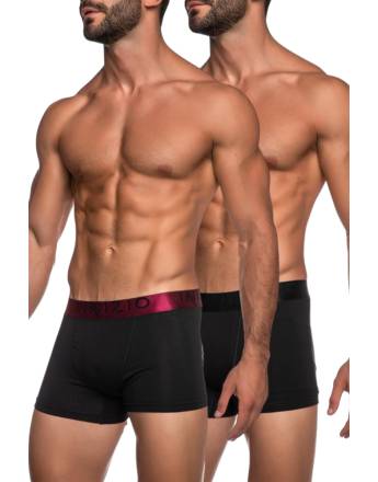 INIZIO ΑΝΔΡΙΚΟ BOXER ΜΕ ΕΞΩΤΕΡΙΚΟ ΜΕΤΑΛΙΖΕ ΛΑΣΤΙΧΟ 2 PACK ΜΑΥΡΟ/ΜΠΟΡΝΤΟ 4407