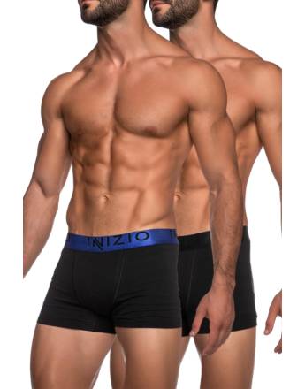 INIZIO ΑΝΔΡΙΚΟ BOXER ΜΕ ΕΞΩΤΕΡΙΚΟ ΜΕΤΑΛΙΖΕ ΛΑΣΤΙΧΟ 2 PACK ΜΑΥΡΟ/ΡΟΥΑ 44000-5