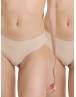 WALK Αόρατο brazilian Γυναικείο σλιπ χωρίς ραφές (2 τμχ.) Μπεζ - Μπεζ W2074_1919