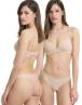 Walk Αόρατο Γυναικείο τάνγκα χωρίς ραφές (2 τμχ.) Μπεζ - Μπεζ W2073_1919