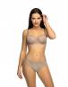 VIANIA Ava Γυναικείο Σουτιέν με μπανέλα, και ελαφρά ενίσχυση και δαντέλα, Cup C-D 224480 Μαύρο - Μπεζ-STONE