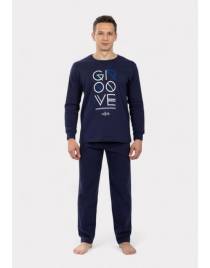 Nina Club Πιτζάμα ανδρική Groove NCM26770 Μπλε AW2025-26