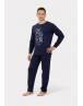 Nina Club Πιτζάμα ανδρική Groove NCM26770 Μπλε AW2025-26