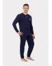 Nina Club Πιτζάμα ανδρική βαμβακερή Basic NC760-24 Μπλε AW2025-26