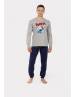 Nina Club Πιτζάμα ανδρική Popeye NCM26704 Γκρι AW2025-26