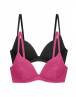 Dorina WILLA Γυναικείο Σουτιέν 2τεμ. PUSH UP PLUNGE BRA Cup-B FXPG0007LA182-2X0491 PINK/BLACK