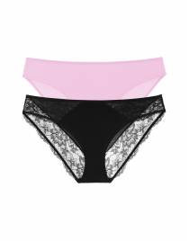 DORINA WILLA ΓΥΝΑΙΚΕΙΟ SLIP 2ΤΕΜ. BRIEF FXBF0053LA182-2X0490 BLACK/PINK