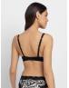 DORINA ORIGINS PRINT ΣΟΥΤΙΕΝ PADDED PUSH UP PLUNGE BRA CUP-B FXPG0054MI127-BK0097 BLACK