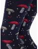 Walk Κάλτσες από bamboo με σχέδιο mushrooms Μπλε σκούρο W304-47_75