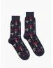 Walk Κάλτσες από bamboo με σχέδιο mushrooms Μπλε σκούρο W304-47_75