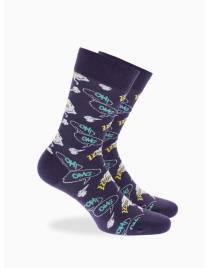 Walk Βαμβακερές κάλτσες με σχέδιο pop art Μωβ W1064-34_55