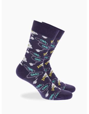 Walk Βαμβακερές κάλτσες με σχέδιο pop art Μωβ W1064-34_55