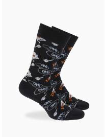 Walk Βαμβακερές κάλτσες με σχέδιο pop art Μαύρο W1064-34_02