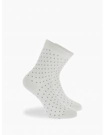 Walk Γυναικείες Κάλτσες από bamboo με σχέδιο πουά Λευκό W331-3_01