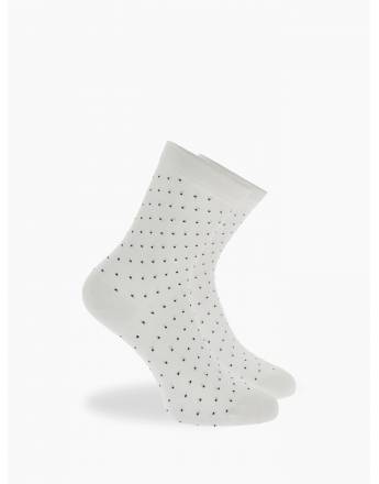 Walk Γυναικείες Κάλτσες από bamboo με σχέδιο πουά Λευκό W331-3_01