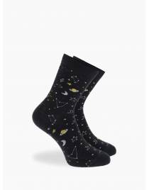 Walk Γυναικείες Κάλτσες από bamboo με σχέδιο galaxy Μαύρο W331-13_02