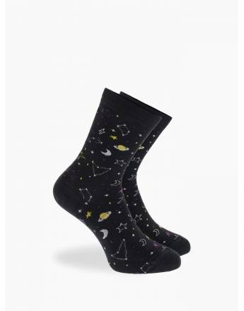 Walk Γυναικείες Κάλτσες από bamboo με σχέδιο galaxy Μαύρο W331-13_02