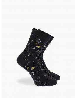 Walk Γυναικείες Κάλτσες από bamboo με σχέδιο galaxy Μαύρο W331-13_02