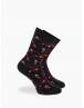 Walk Γυναικείες Βαμβακερές κάλτσες με σχέδιο wine Μαύρο W132-9_02