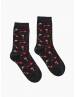 Walk Γυναικείες Βαμβακερές κάλτσες με σχέδιο wine Μαύρο W132-9_02