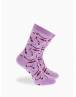 Walk Γυναικείες Βαμβακερές κάλτσες με σχέδιο wine Λιλά W132-9_30