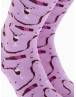 Walk Γυναικείες Βαμβακερές κάλτσες με σχέδιο wine Λιλά W132-9_30