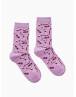 Walk Γυναικείες Βαμβακερές κάλτσες με σχέδιο wine Λιλά W132-9_30