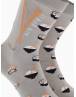 Walk Γυναικείες Βαμβακερές κάλτσες με σχέδιο sushi Γκρι ανοικτό W132-11_13