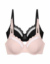 DORINA JANA ΓΥΝΑΙΚΕΙΟ ΣΟΥΤΙΕΝ 2ΤΕΜ ΧΩΡΙΣ ΕΝΙΣΧΥΣΗ ΜΕ ΜΠΑΝΕΛΑ CUP-F FXWB0115ME033-2X0202 PINK/BLACK