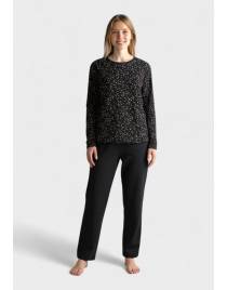 Cherry Underwear Γυναικεία Βαμβακερή Πιτζάμα Sweetheart Dreams CHR262620 Μαύρο