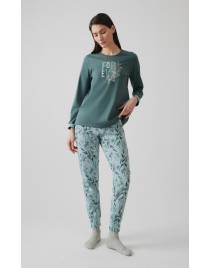 MINERVA Naturally Γυναικεία Πιτζάμα 90-52639 GREEN BALSAM