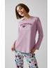 MINERVA Multi Hearts Γυναικεία Πιτζάμα 90-52645-139 MAUVE MIST