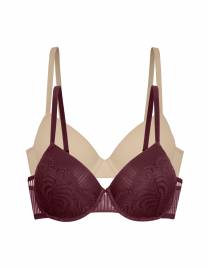 DORINA EMERSYN ΓΥΝΑΙΚΕΙΟ ΣΟΥΤΙΕΝ 2ΤΕΜ.ΜΕ ΕΛΑΦΡΑ ΕΝΙΣΧΥΣΗ ΚΑΙ ΜΠΑΝΕΛΑ CUP D-E FXTT0099LA189-2X0493 RED/BEIGE