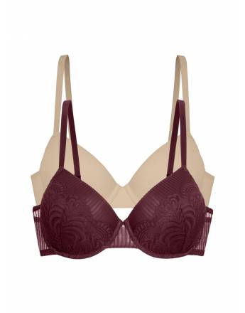 DORINA EMERSYN ΓΥΝΑΙΚΕΙΟ ΣΟΥΤΙΕΝ 2ΤΕΜ.ΜΕ ΕΛΑΦΡΑ ΕΝΙΣΧΥΣΗ ΚΑΙ ΜΠΑΝΕΛΑ CUP D-E FXTT0099LA189-2X0493 RED/BEIGE