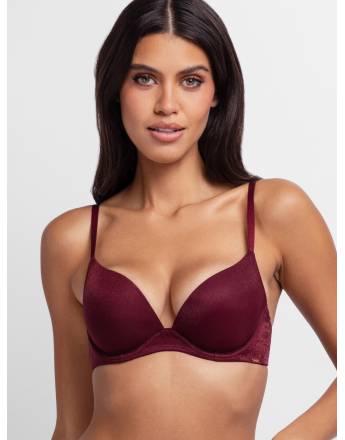 DORINA ORIGINS SHIMMER PUSH UP CUP B ΓΥΝΑΙΚΕΙΟ ΣΟΥΤΙΕΝ ΜΕ ΕΝΙΣΧΥΣΗ ΚΑΙ ΜΠΑΝΕΛΑ FXPG0058ME032-RD0030 BERRY NOIR