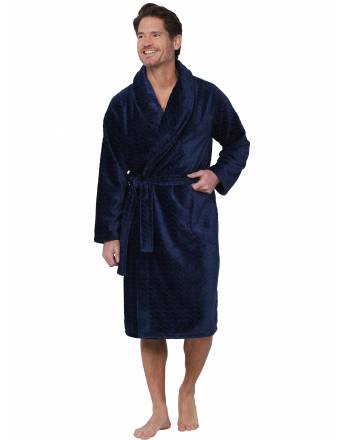 Pastunette Midnight Mode Ανδρική Ρόμπα Fleece με ζώνη 172252-526-1-520 Μπλε