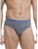 Walk Ανδρικό Βαμβακερό σλιπ με εξωτερικές ραφές (2 τμχ.) Μπλε τζιν μελανζέ - Γκρι μελανζέ W1757_0649