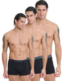 Walk Ανδρικό Βαμβακερό μπόξερ (3 τμχ.) Μαύρο W1753-4_020202