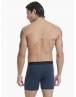 Walk Ανδρικό Μακρύ βαμβακερό μπόξερ (2 τμχ.) Μπλε- Χακί W1764-2_0324