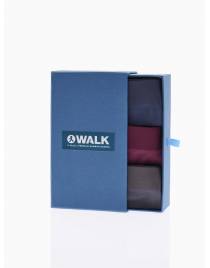 Walk Seamless μπόξερ από bamboo 3-pack giftbox Μπλε - Γκρενά - Ανθρακί BU-1_082775