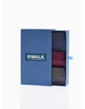 Walk Seamless μπόξερ από bamboo 3-pack giftbox Μπλε - Γκρενά - Ανθρακί BU-1_082775