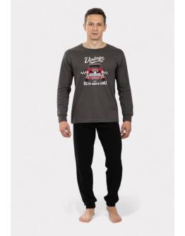 Nina Club Πιτζάμα ανδρική Vintage NCM26730 Ανθρακί