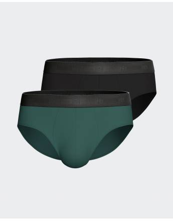 Impetus Set 2 men's Slip in Lyocell N65-IM1121N65P2-GN096 Green/Black AW 2025-26