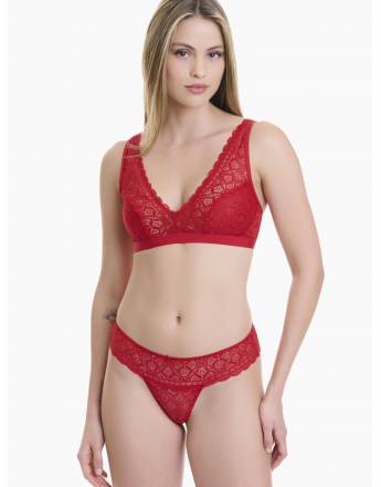 Walk Γυναικείο Brazilian σλιπ από δαντέλα Κόκκινο σκούρο W2049_44