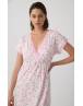 MINERVA Tulips Γυναικεία Κοντομάνικη Νυχτικιά Θηλασμού/ Εγκυμοσύνης 90-53234-366 ECRU-PINK TULIPS SS2026